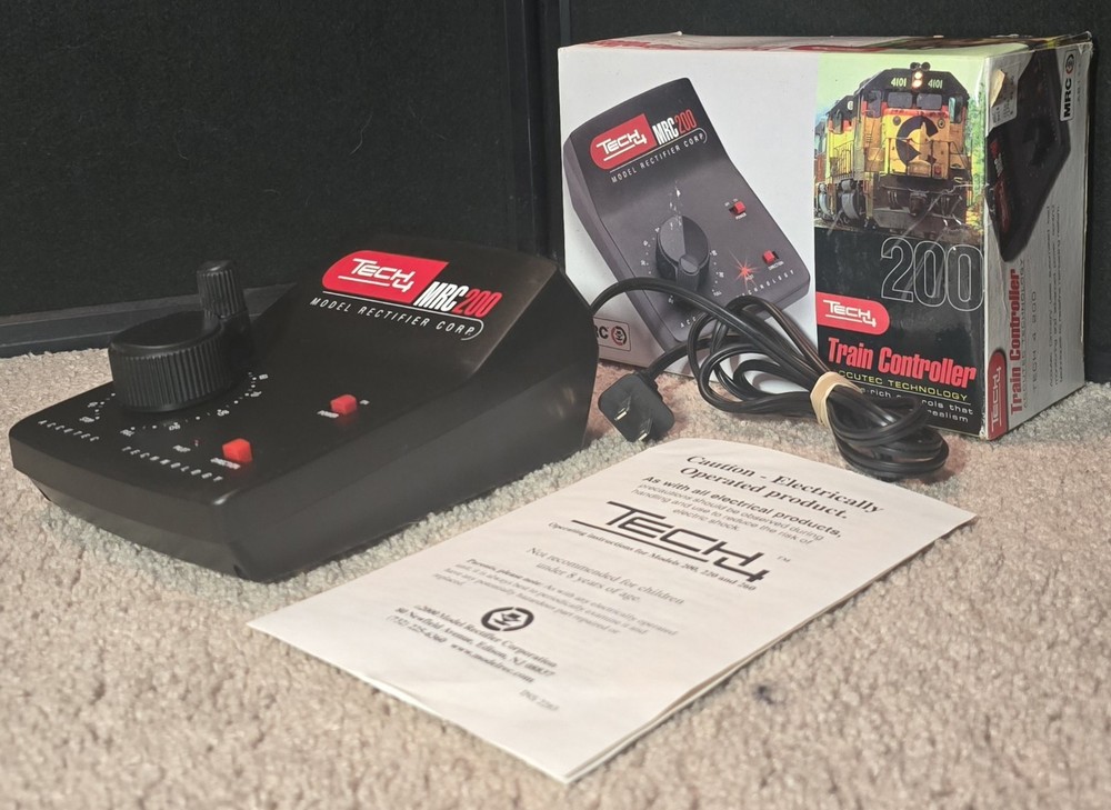 TECH 4 MRC 200 Model Train Controller Accutec Technology Complete Box Used Once