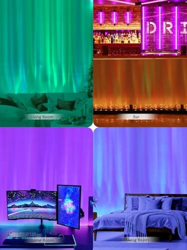 RGBW Dynamic Wave Wall Light, Ocean Wave Projector Light 39.4 Inch Multicolor