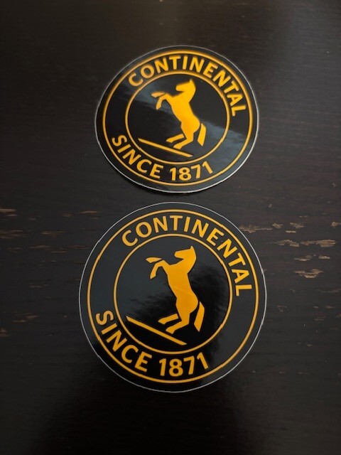 Continental Tires 2pc 2.25" STICKER DECAL Set