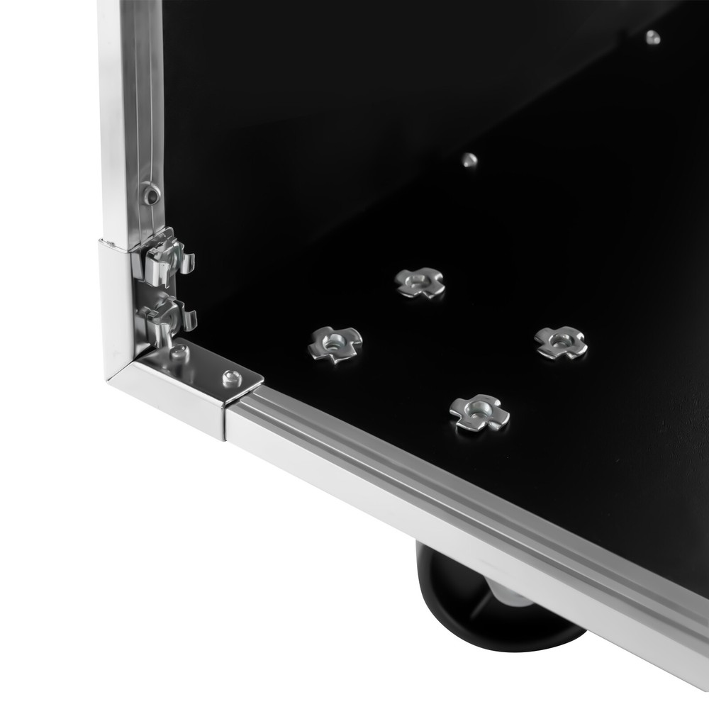 16U Server Rack Open Frame With Casters 4 Post Quick Assembly 19inch Data Rack