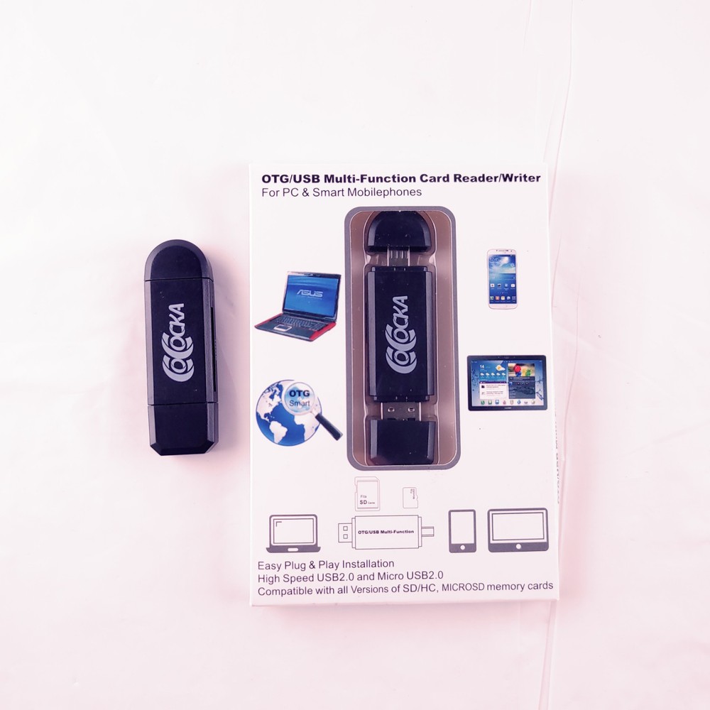2 OTG/USB Multi-Function Card Reader/Writer PCs Mobile Smartphone New Open Box