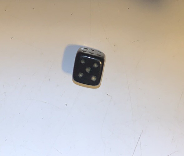 Black Mini Dice Die Vintage