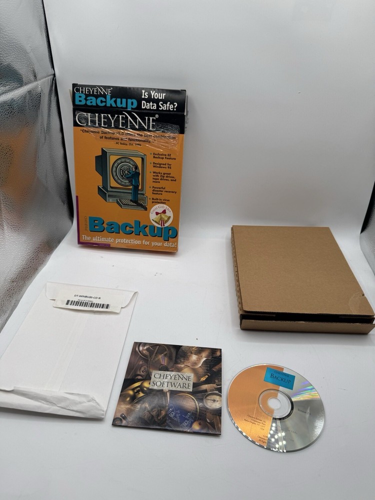 Vintage Cheyenne Backup Software V2.0 for Microsoft Windows ‘95 PC CD-ROM 1991