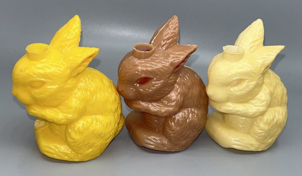 8-PC Replacement Blow Mold Easter Bunny Rabbit Plastic String Light Covers - 3”