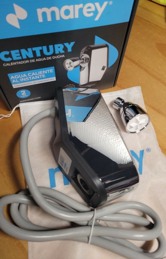 MAREY Century 120V Compact Tankless Shower Water Heater with Temperature Control