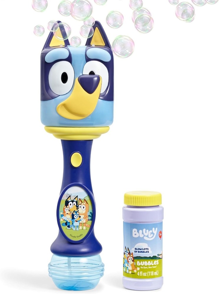 Delightful Bluey Bubble Wand with Music and 4oz Bubble Solution Inside!