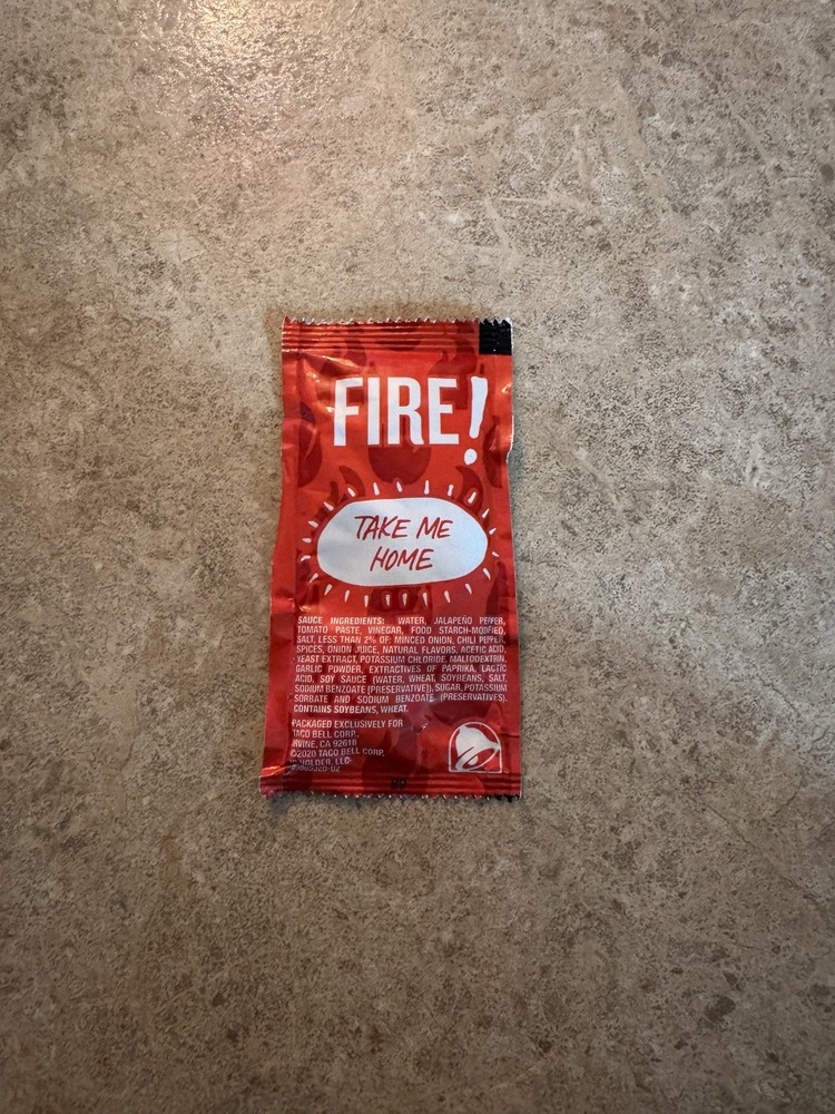 Taco Bell FIRE Sauce Individual packets