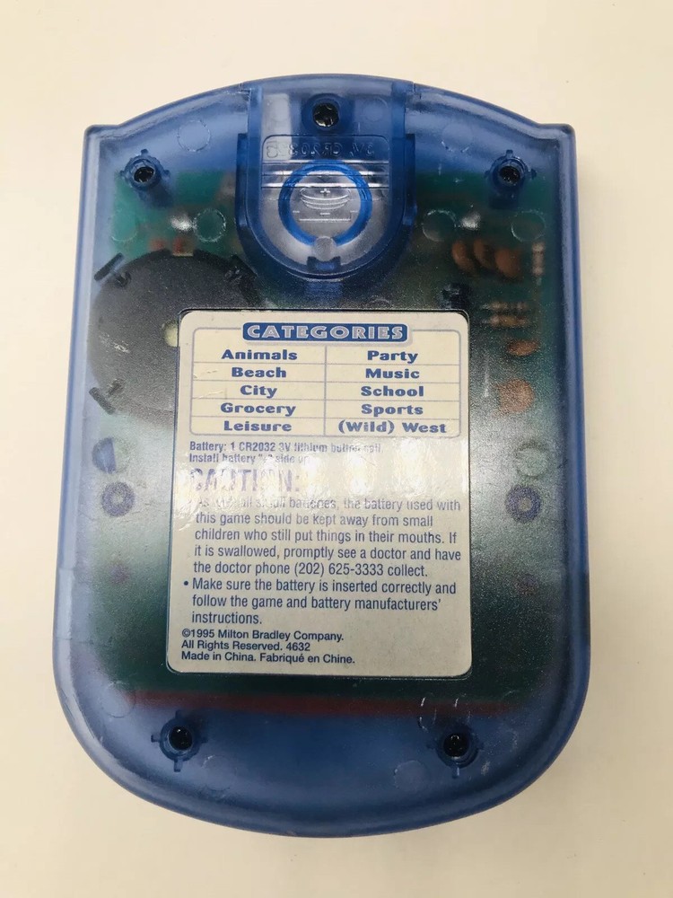 Hangman Electronic Handheld Arcade Game Milton Bradley Hasbro