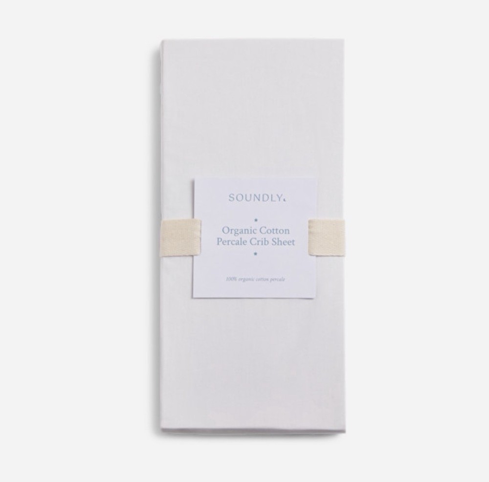 Soundly Percale Organic Crib Sheet