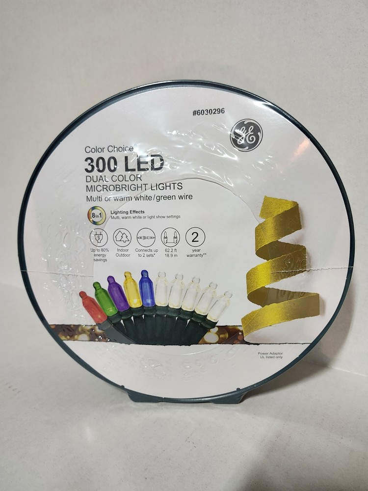 GE Color Choice 300 Ct 62.2-ft Multi.function White/Multicolor LED String Lights