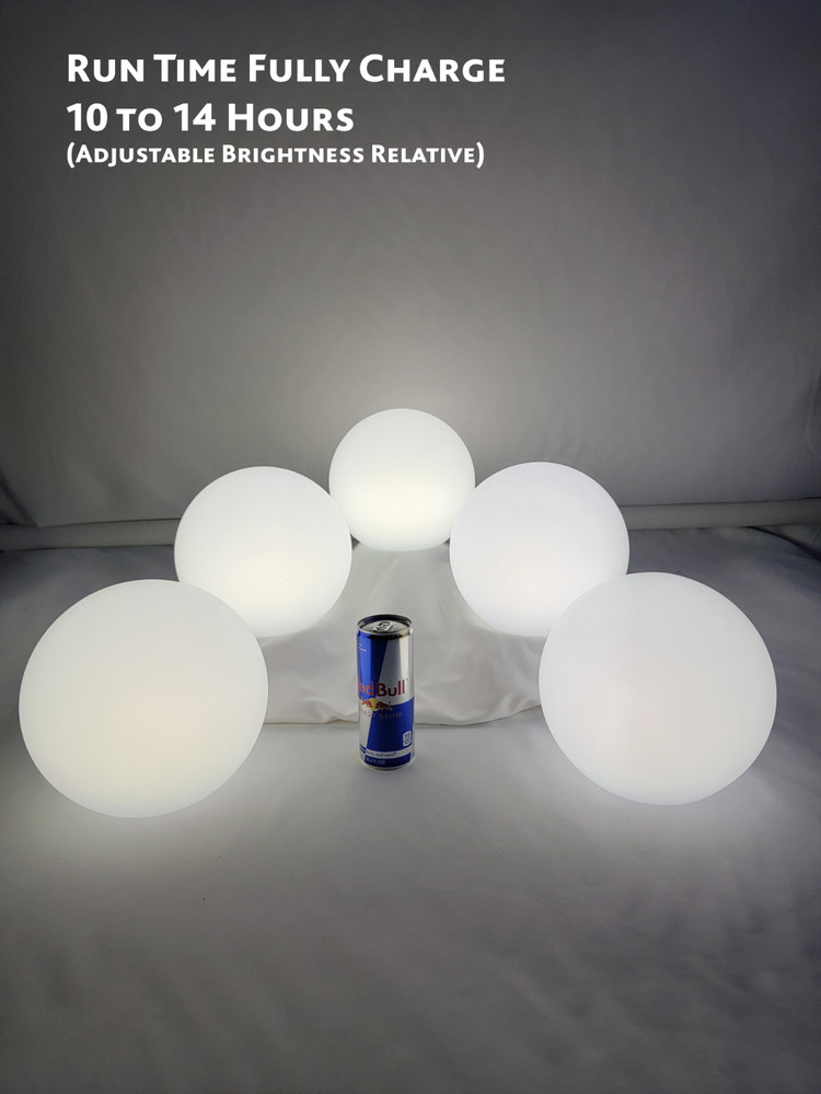 5 - 8" LED Rechargeable, Waterproof, Dimmable Globe Camping Lanterns