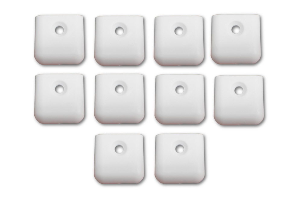 10 - 1" Universal White Molding Trim Plastic End Cap RV Camper 5th Wheel Trailer