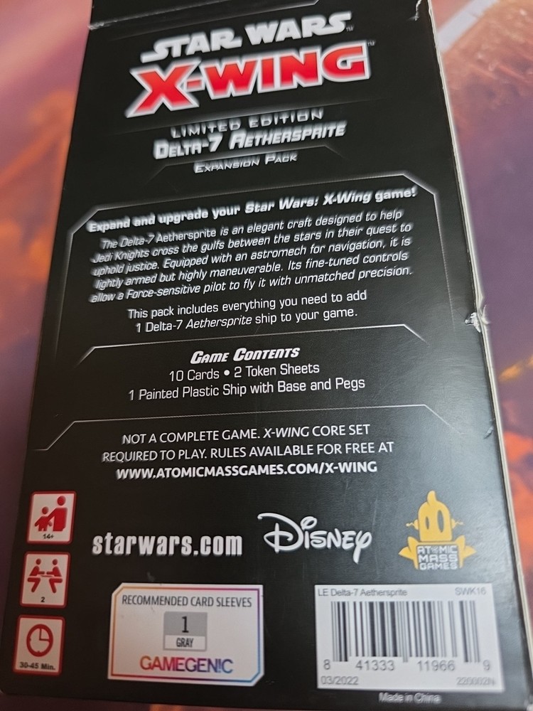 X-Wing 2nd Ed Delta-7 Aethersprite Celebration Convention 2022 Not Mint See PICS