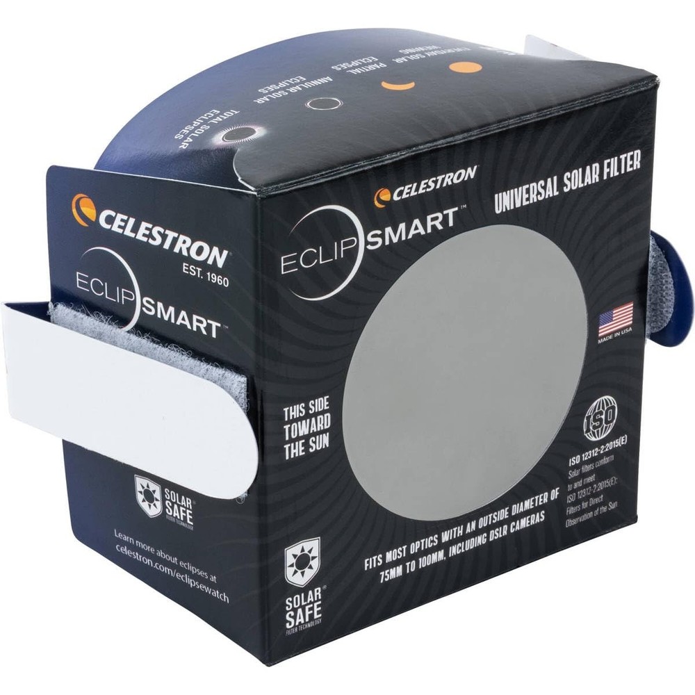 Celestron – EclipSmart Safe Solar Eclipse Telescope and Camera Filter – OD