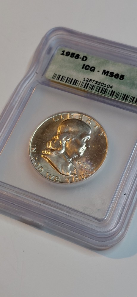 1958-D 50c Silver Franklin Half Dollar MS65 90% Silver