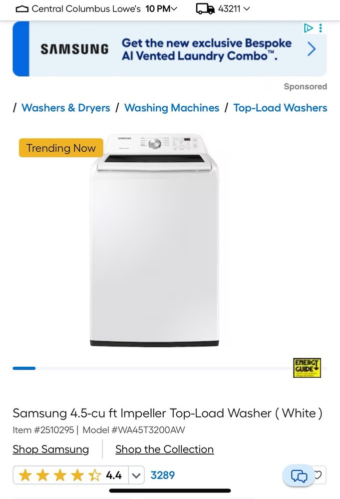 Bundle Deal: Washer + Dryer