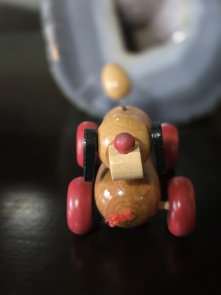 Vintage Pull String Wooden Dog. No String.