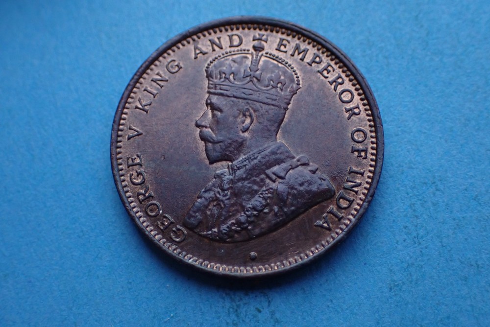 Ceylon, 1926 Half Cent, as shown.