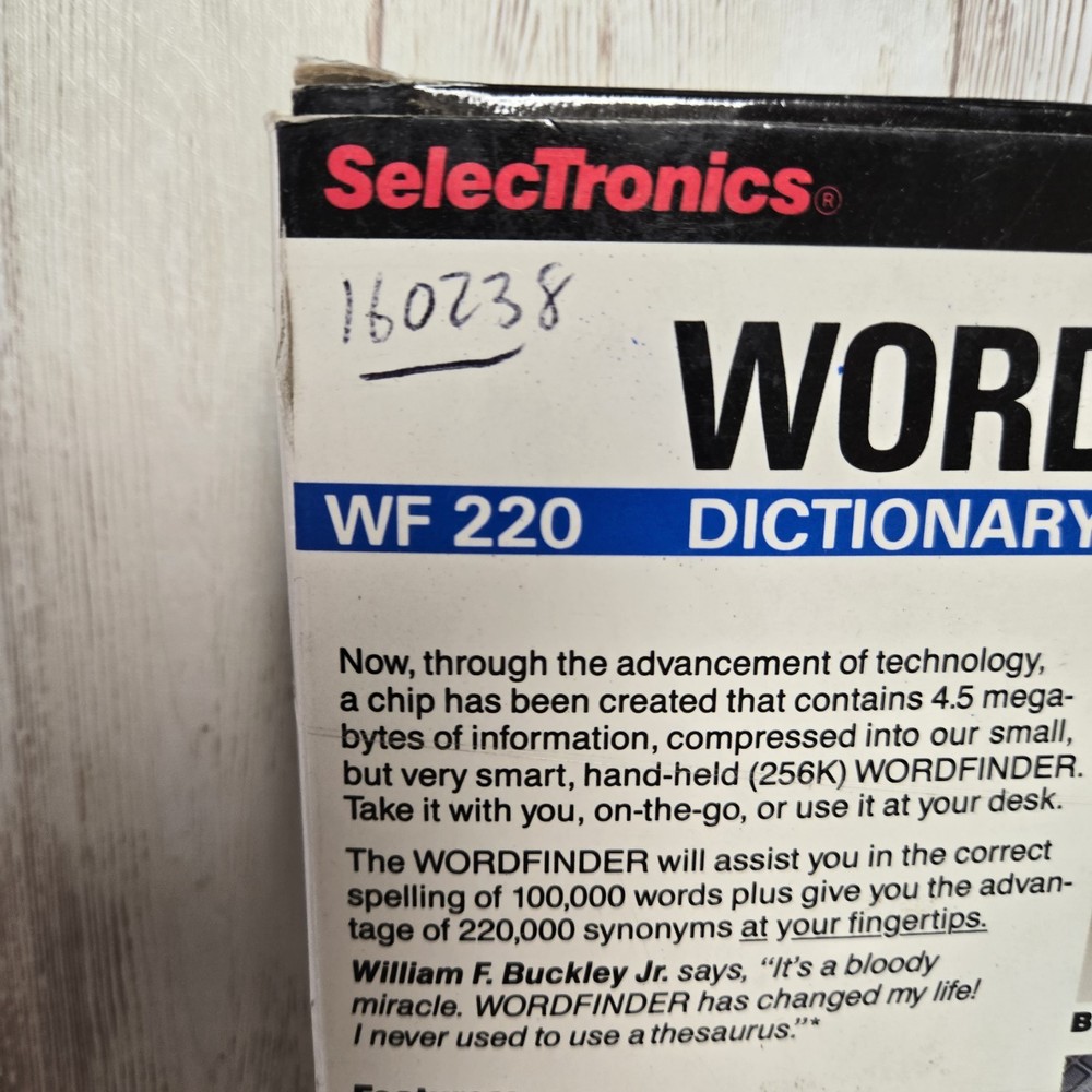 Word Finder WF-220 Vintage Selectronics Electronic Dictionary Thesaurus Tested