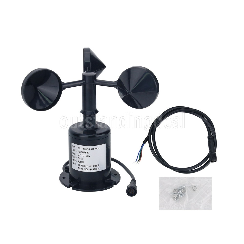 Wind Speed Sensor with 0-5V Output Applied to Construction Site Tower Cranes