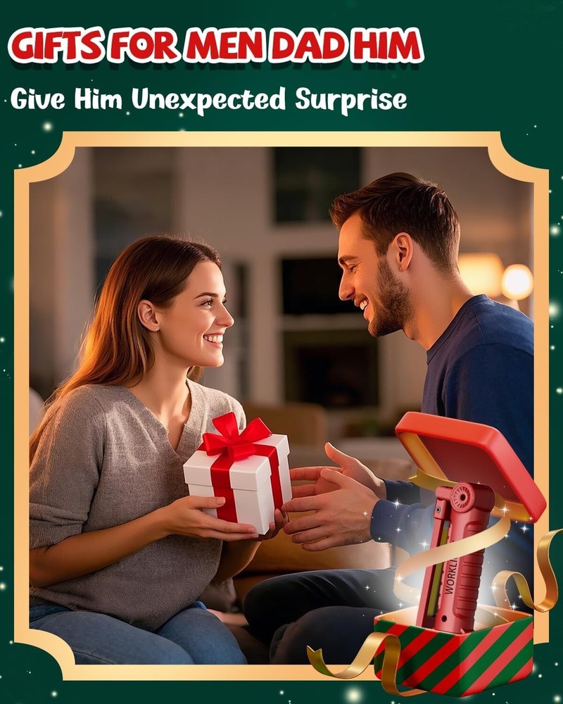 Sturdy Rechargeable Work Light with Magnetic Base - 2 Pack for Special Occasions