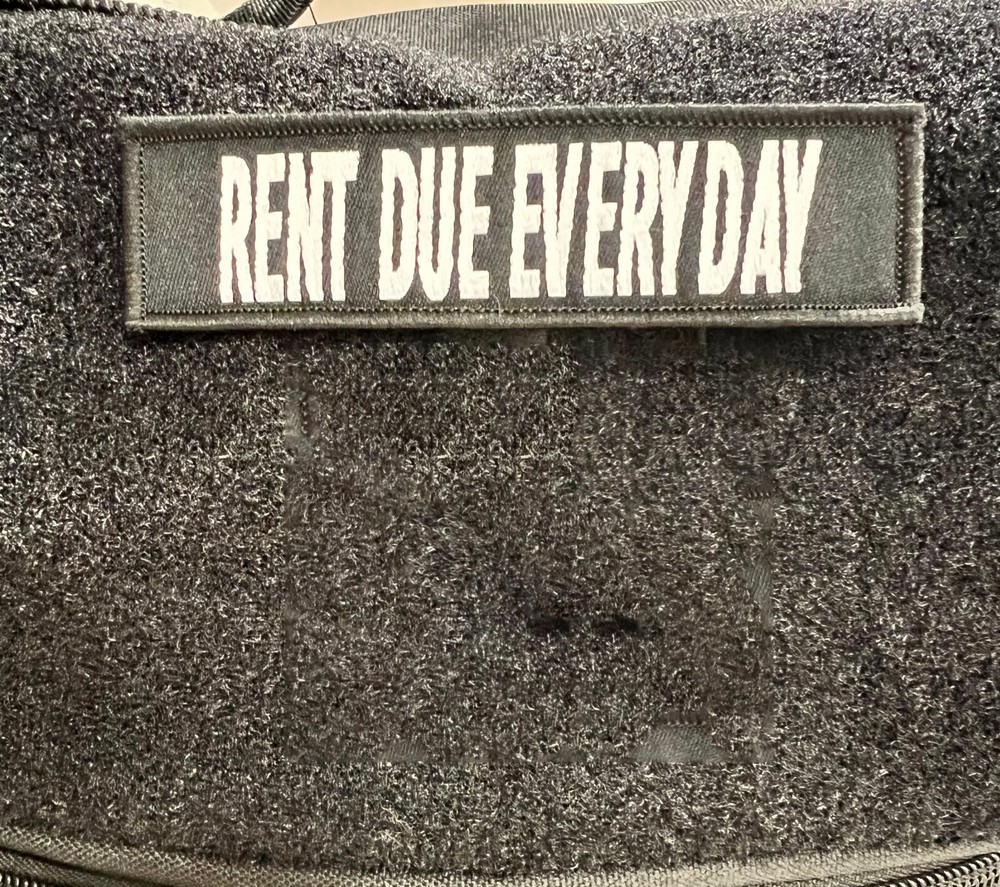 1 Goal Gear - RENT DUE EVERYDAY Patch.