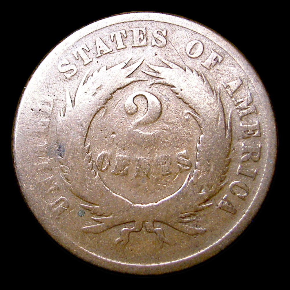 1865 Two Cent Piece 2cp ---- Nice Coin ---- #037H