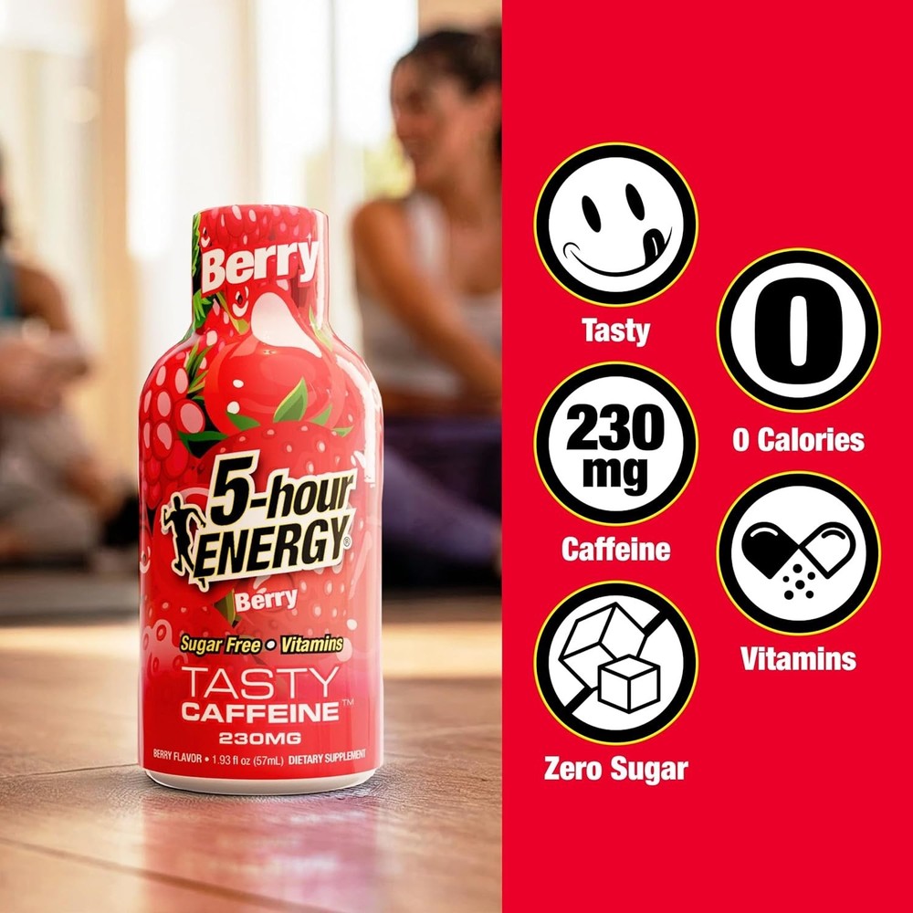 Extra Strength Energy Supplement, Berry Flavor