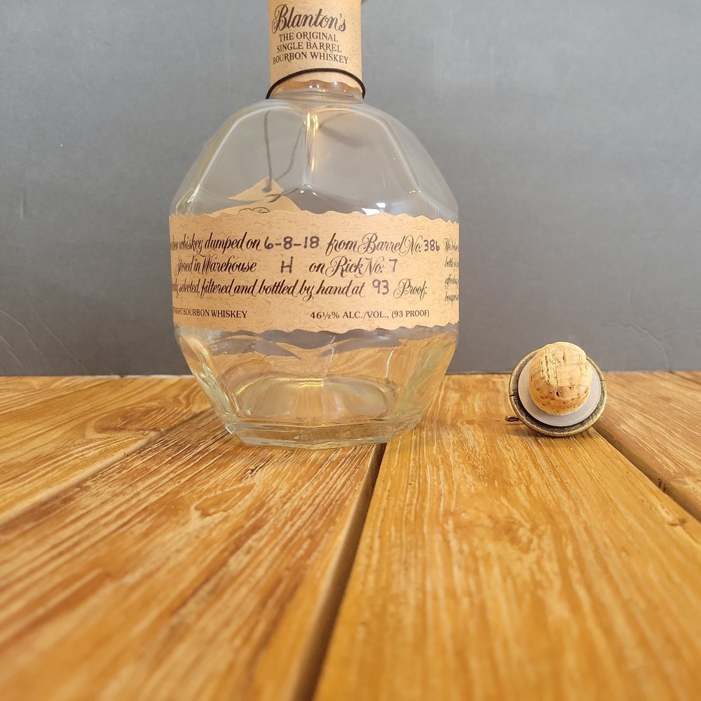 Blanton's Bourbon Bottle Letter L Empty 750ml with Cork