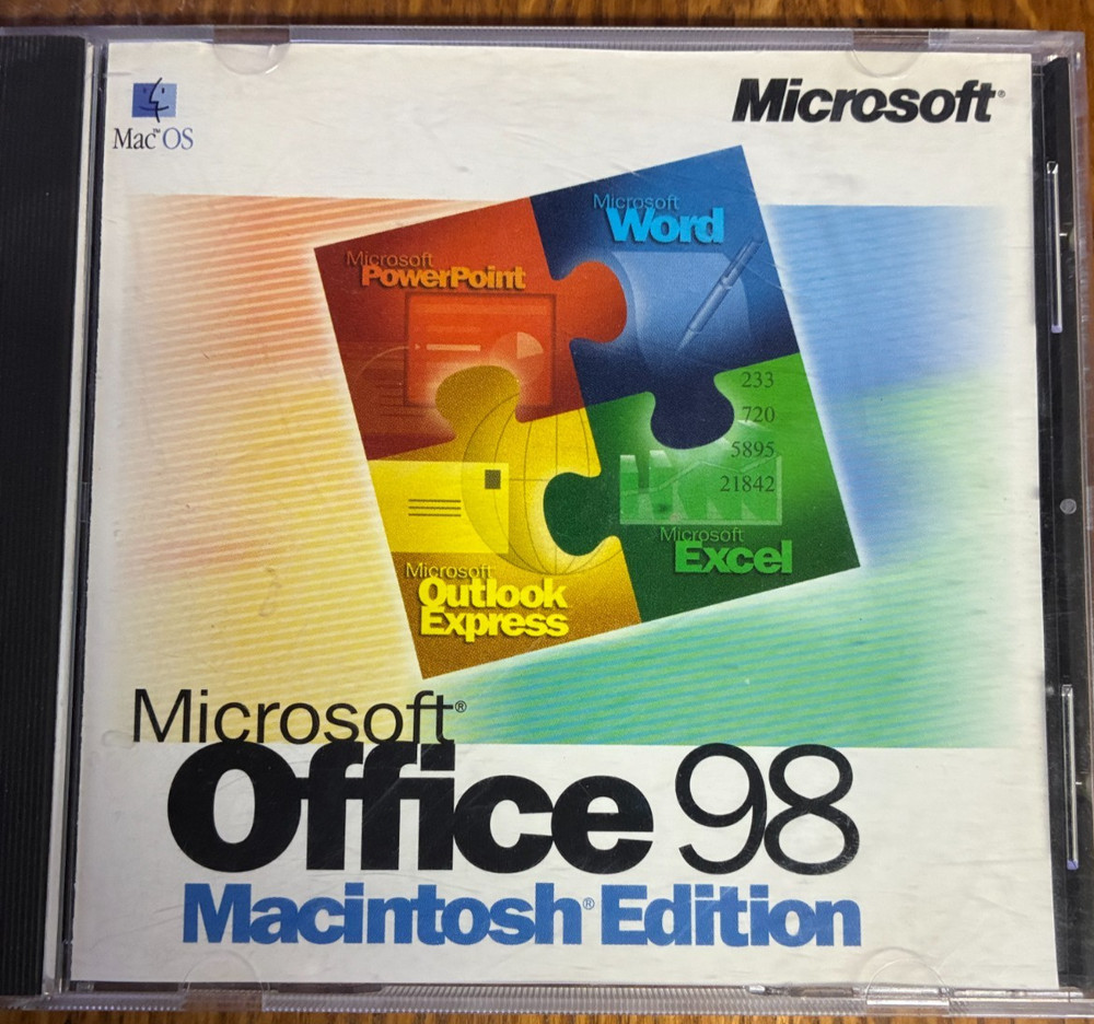 Microsoft Office 98 Macintosh Edition with CD Key