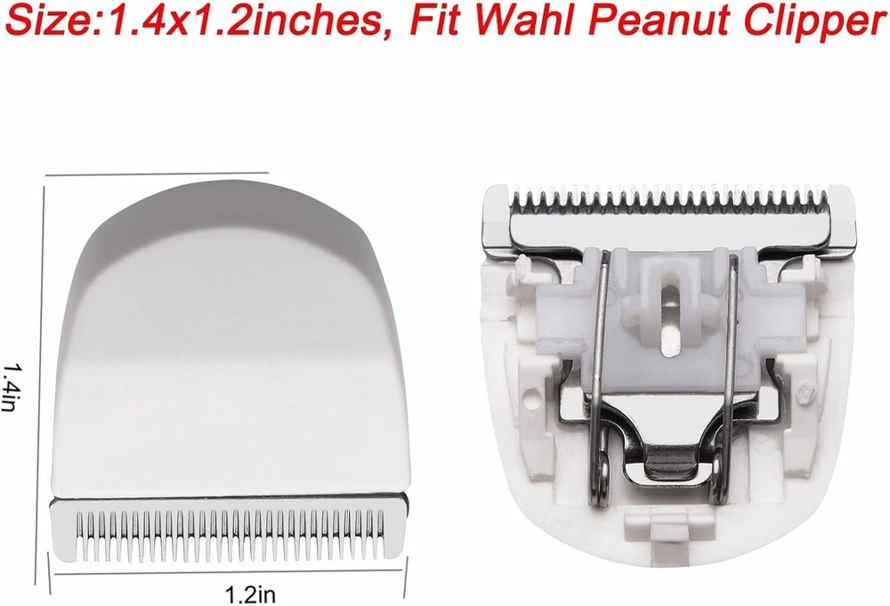 2PCS White Professional Clippers/Trimmers Snap On Replacement Blades Compatib...