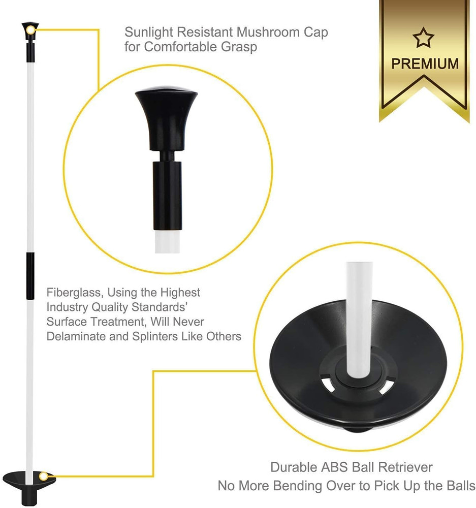 Golf Hole Cup Flagpole Set - 4" Cup, 3ft Flag Stick, 4-Pack for Practice