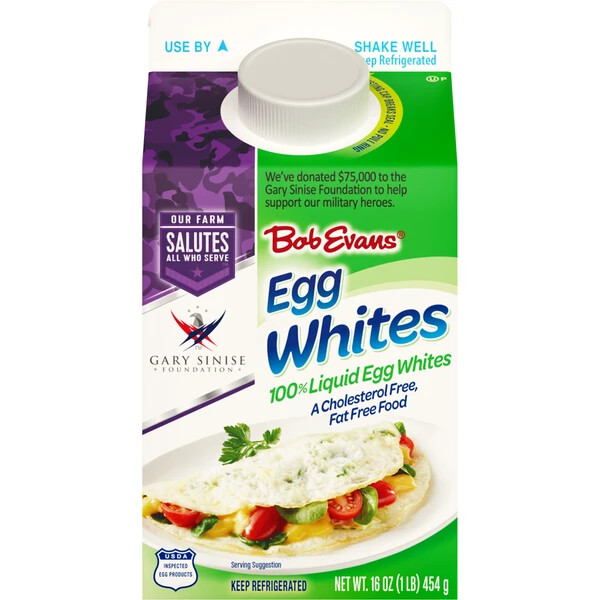 BOB EVANS 100% LIQUID EGG WHITES 16 OZ PACK OF 4