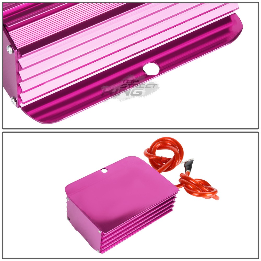 HIGH PERFORMANCE UNIVERSAL CAR BATTERY VOLTAGE STABILIZER REGULATOR+CABLE PURPLE