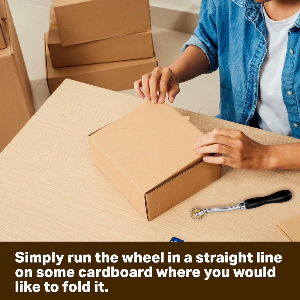 2Pcs Box Scoring Tool, Box Resizer Maker with Scoring Wheel, Stainless Steel ...