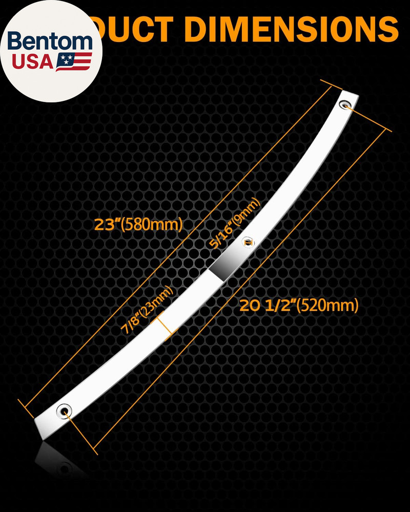 Batwing Windshield Trim, Polished Stainless Windshield Trim Compatible for Harle