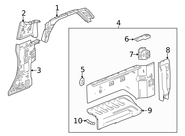 Genuine GM Inner Panel Assembly Brace 85528007