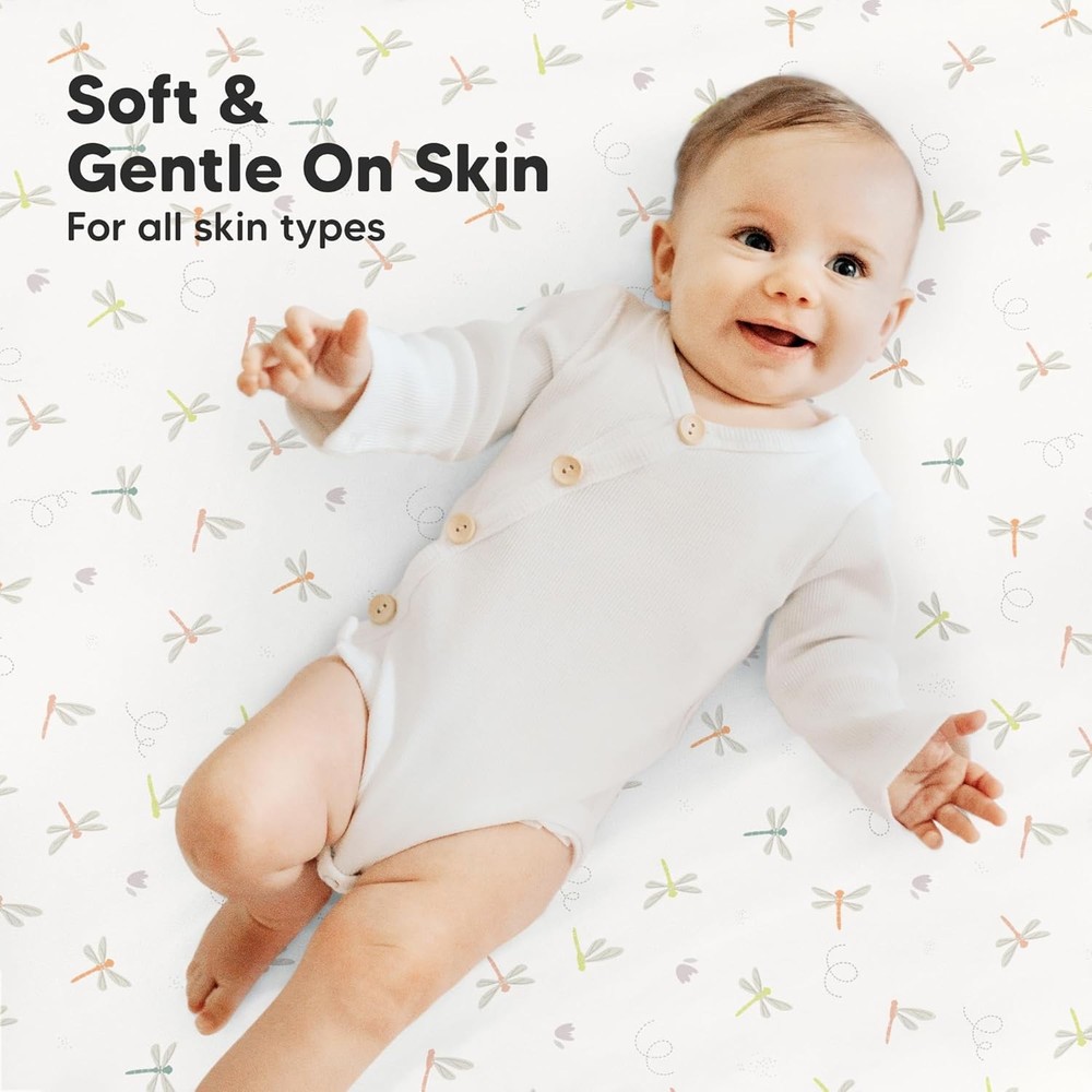 2-Pack Mini Crib Sheets Fitted - 38x26 Pack N Play Sheets for Pack and Play