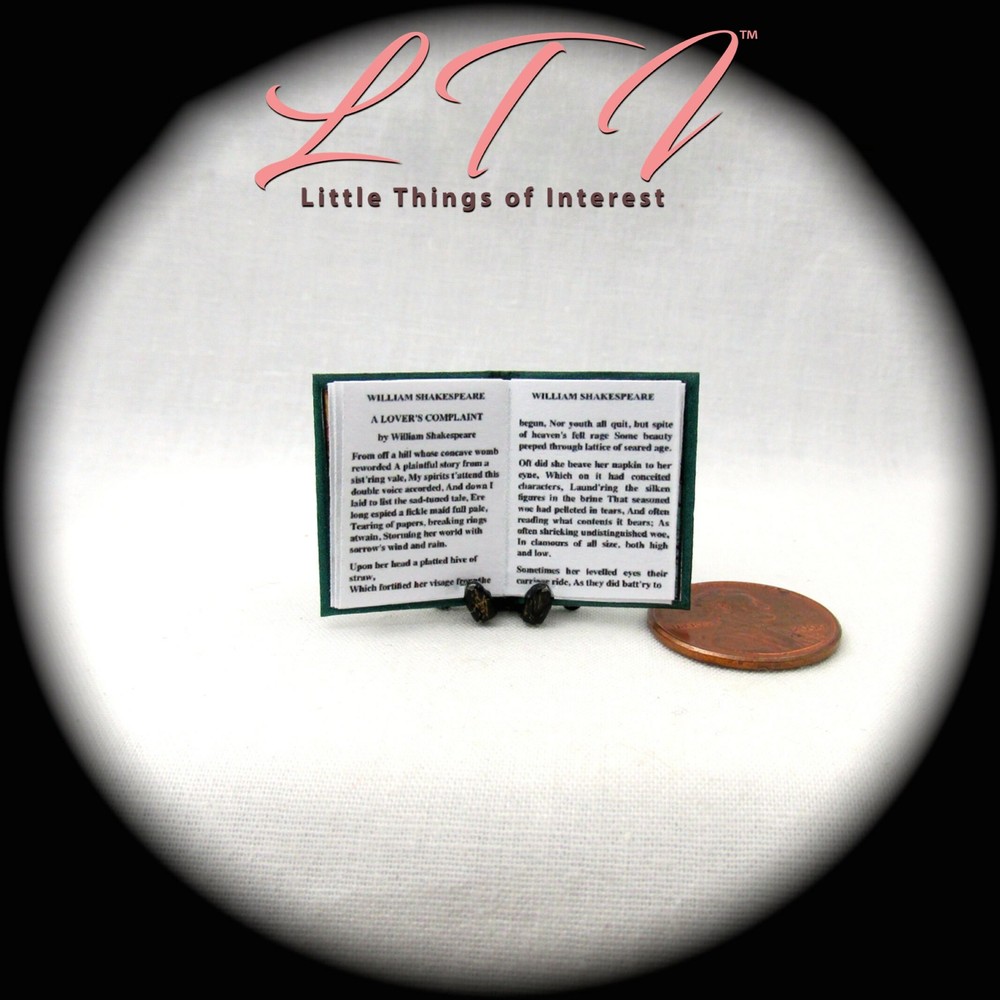 SHAKESPEARE 1:12 Scale Miniature Readable Illustrated Book