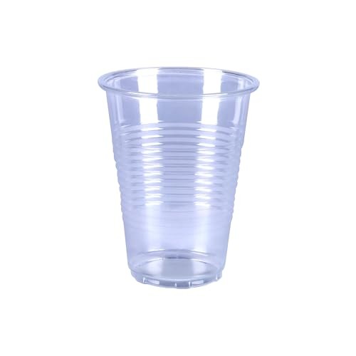 Amazon Basics Small Disposable Clear Plastic Cups, 9oz, 100 Count