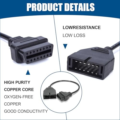 OBD1 to OBD2 GM Adapter, Auto Cable Code Reader Diagnostic Extension Tool,