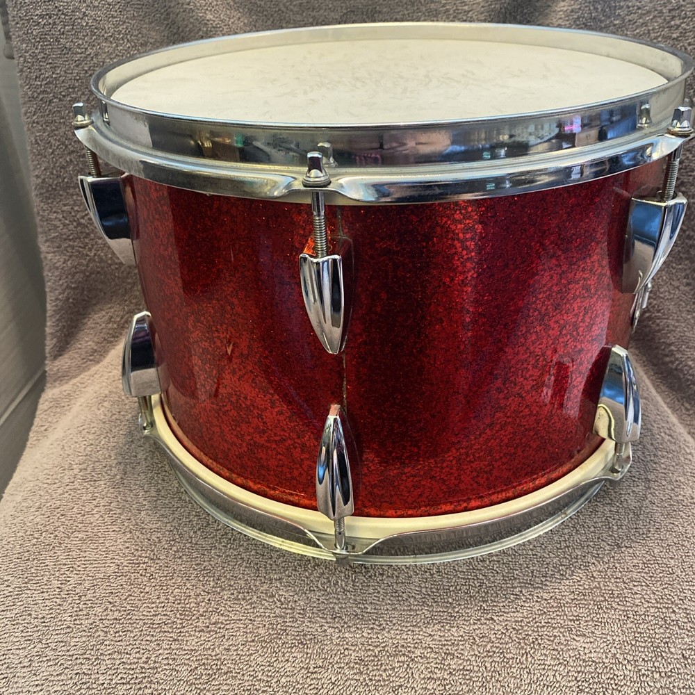 Vintage Kingston 12” Red Sparkle Tom Tom
