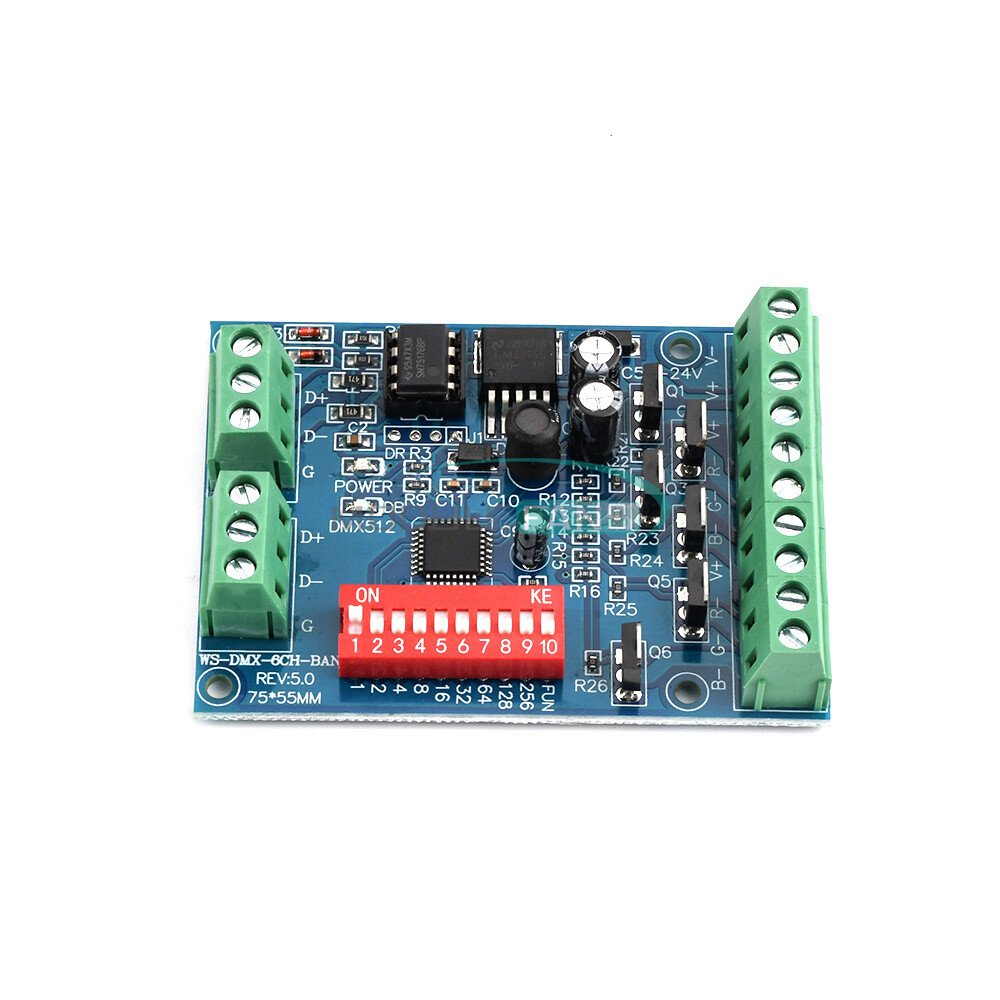 DMX512 Decoder 6CH Channel RGBW Controller led stage Dj lighting CMOS Output-