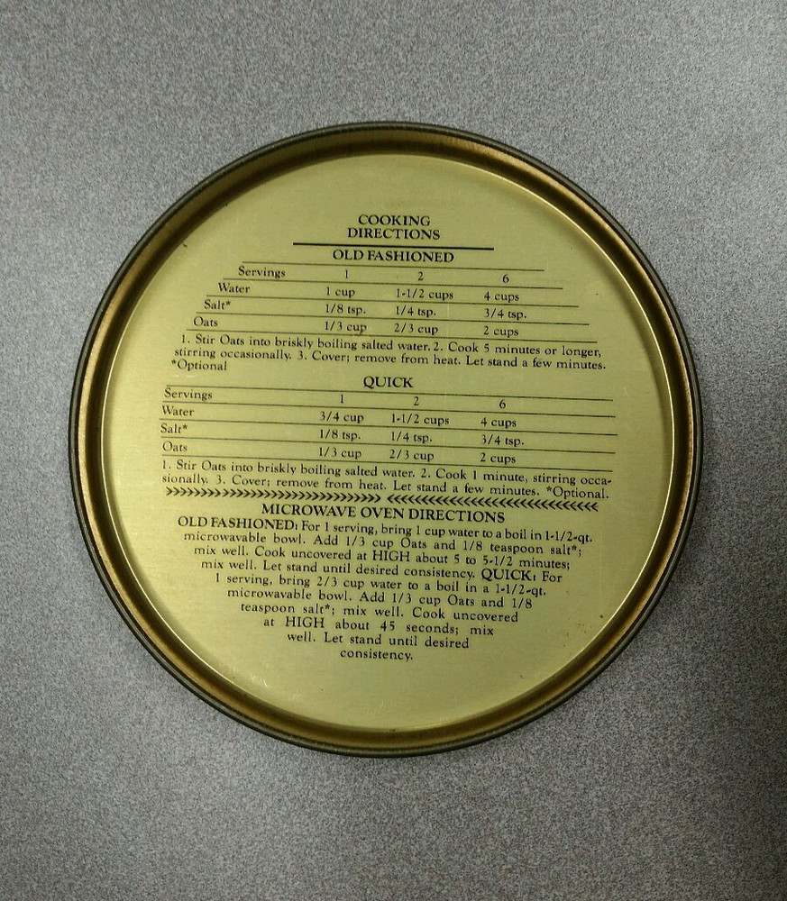1984 Quaker Oats tin