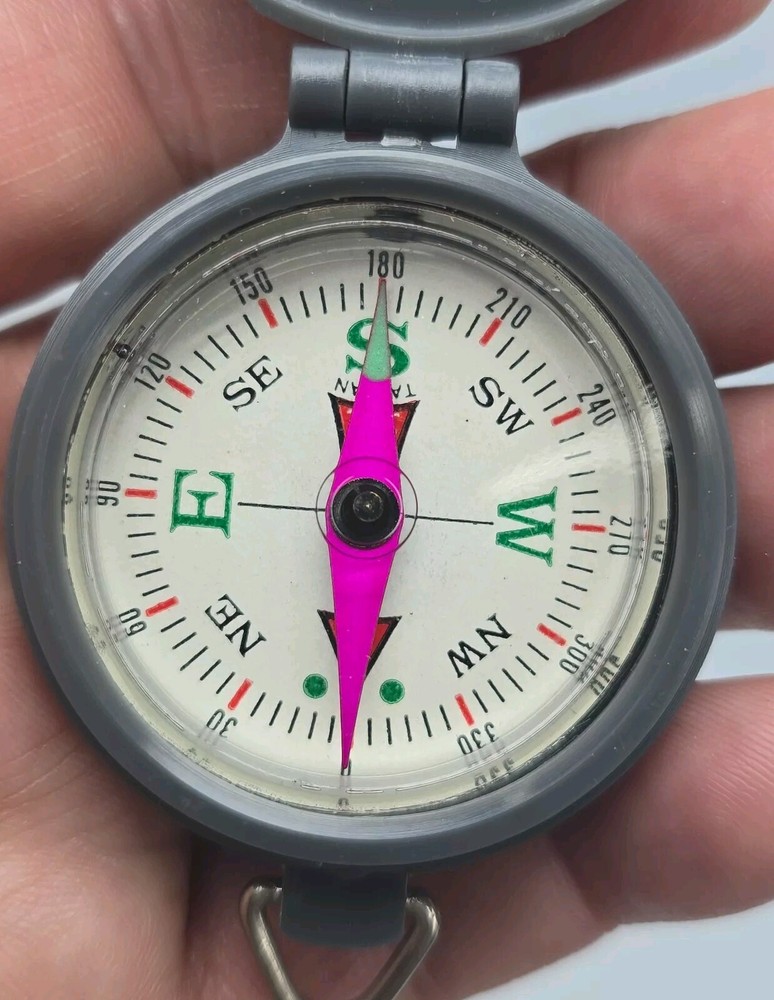 Coleman Compact Directional Compass Engineer Camping Fieldwork Analog White Dial