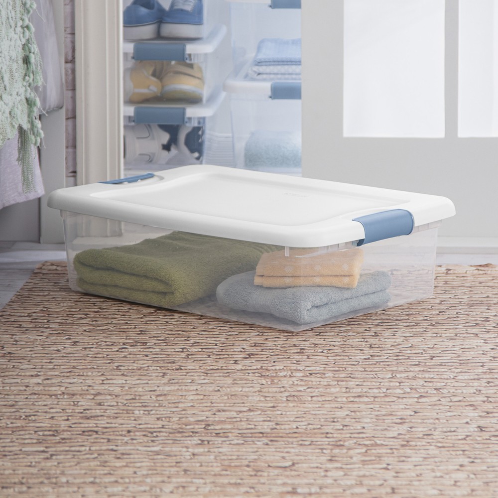 Sterilite 32 Quart Clear Plastic Stackable Storage Box Container (6 Pack)