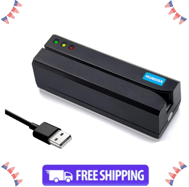 Deftun Card Reader Writer USB Swipe Encoder 3 Tracks MSR605X