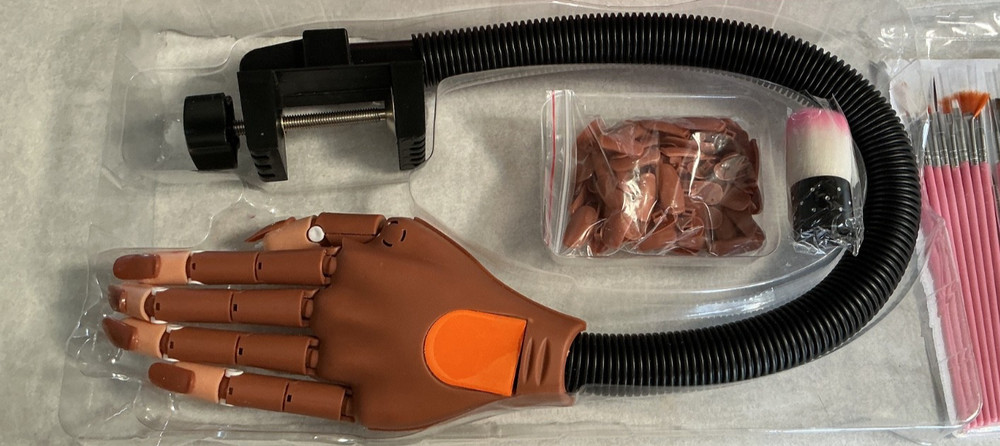 Practice Hand for Acrylic Nails, Flexible Nail Practice Hand Training Kit