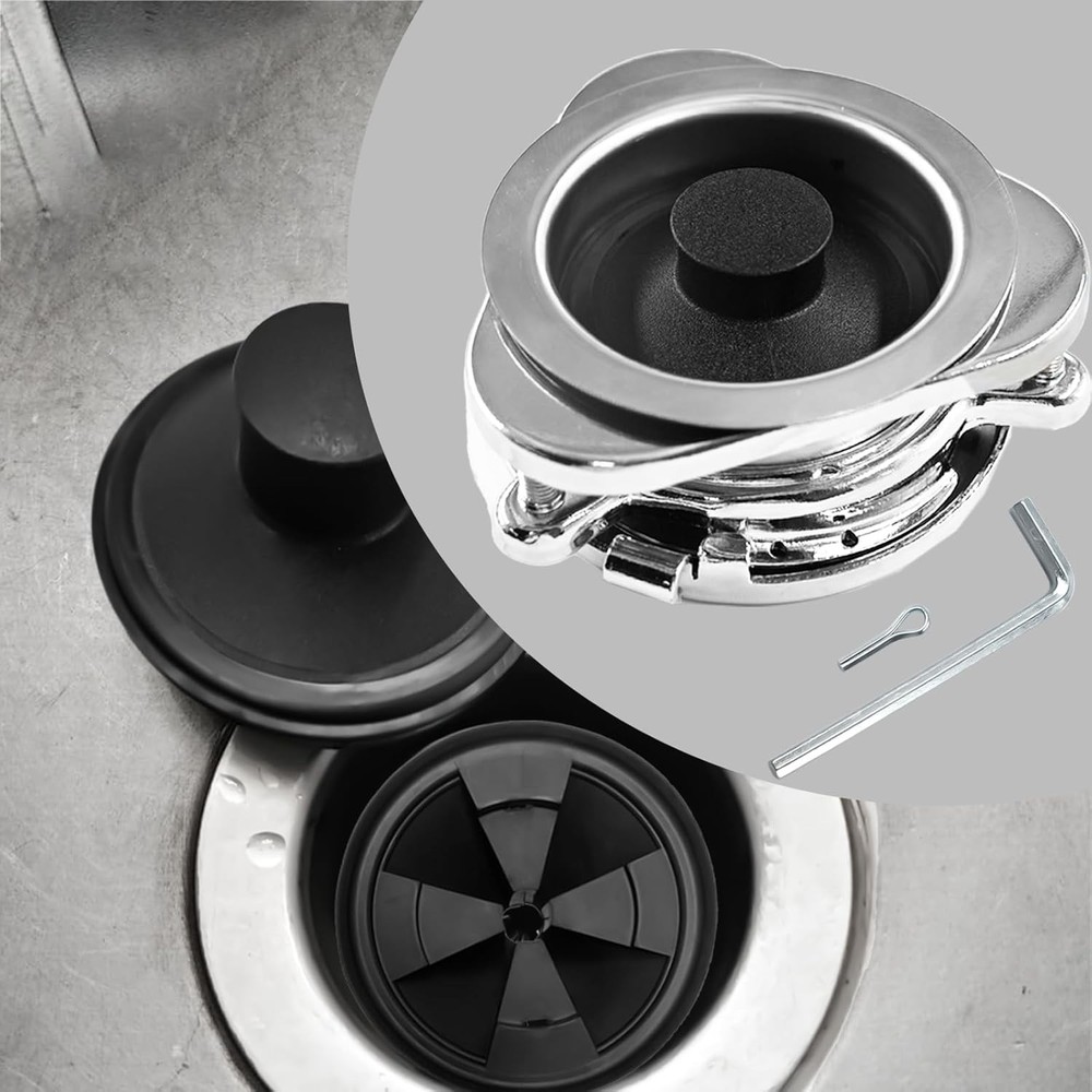 Garbage Disposal Flange Kit and Stopper for InSinkErator,3 Bolt Mount Stainless