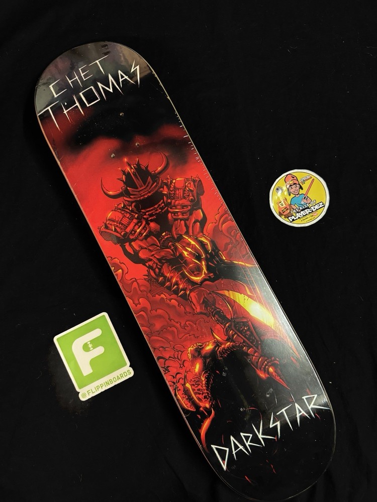 RARE Darkstar Chet Thomas Pro Model Warrior Rage VINTAGE Skateboard Deck Shrink